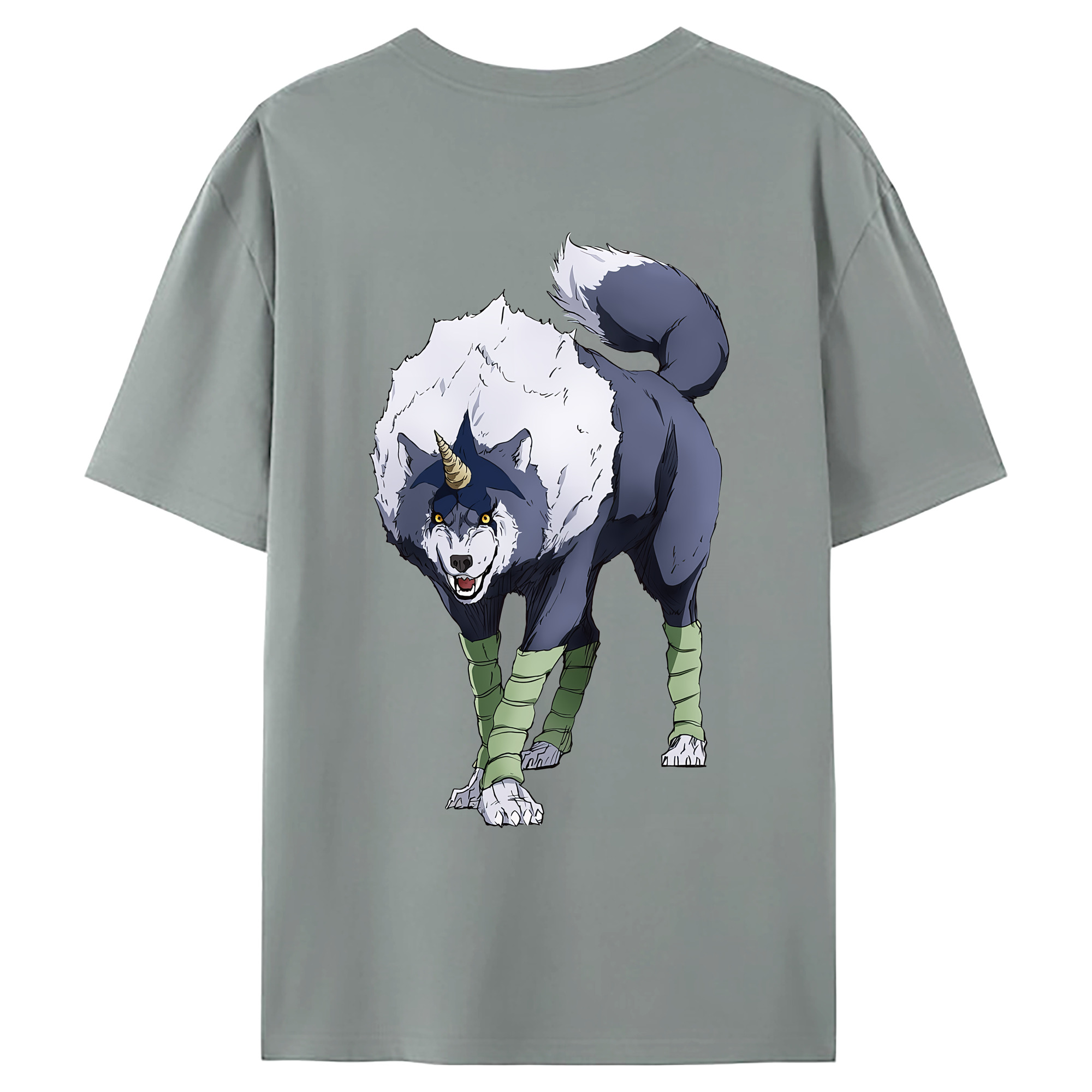 （画像用） 転スラ Regarding Reincarnated to Slime 綿100％ メンズ半袖Tシャツ（バックプリント） 通気性